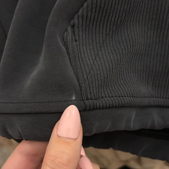 Lululemon Black Brushed Softstreme Ribbed Half Zip - Picture 11 of 12
